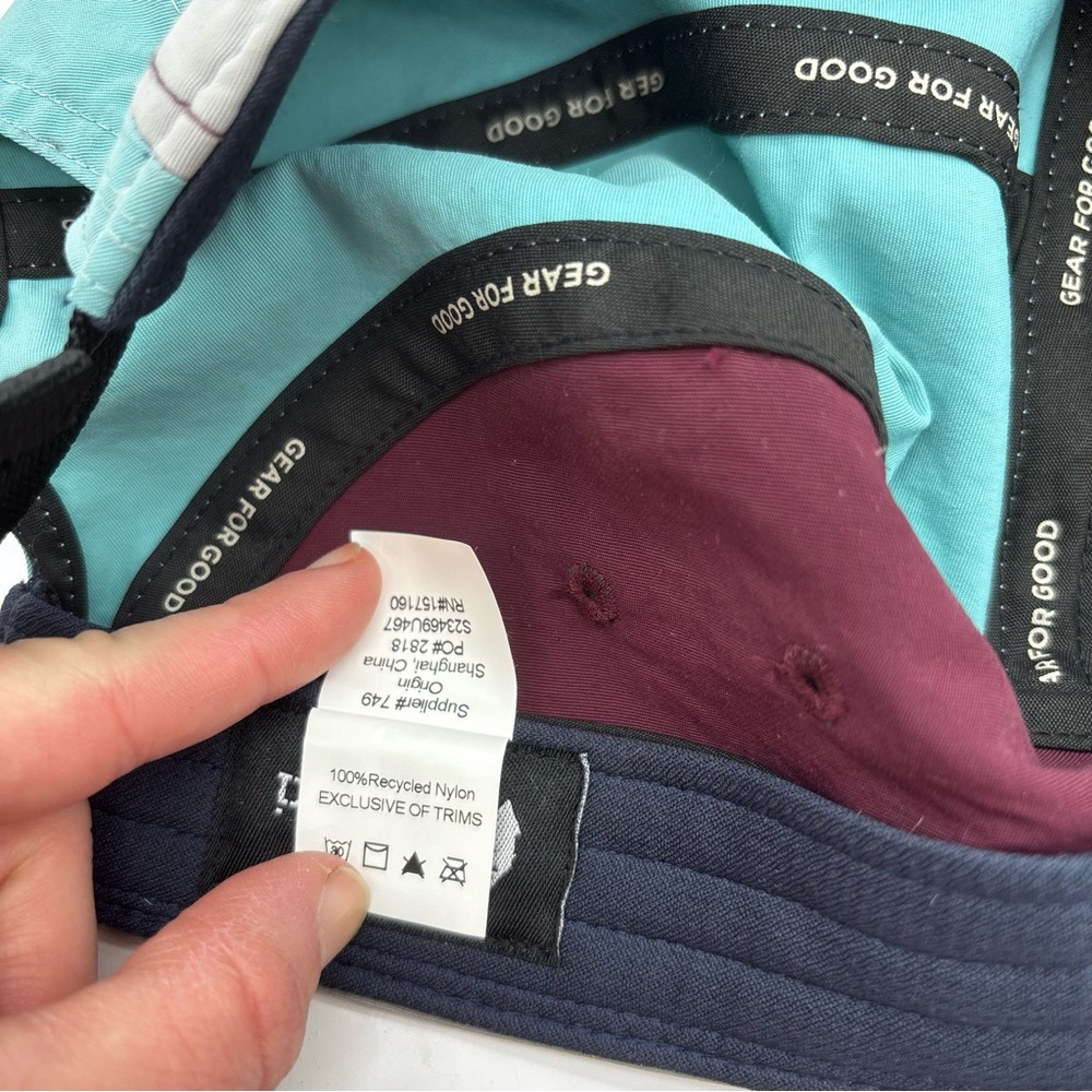 Cotopaxi Hat Cap Strap Back Color Block 5 Panel Unisex Pink Teal Purple - Picture 5 of 5
